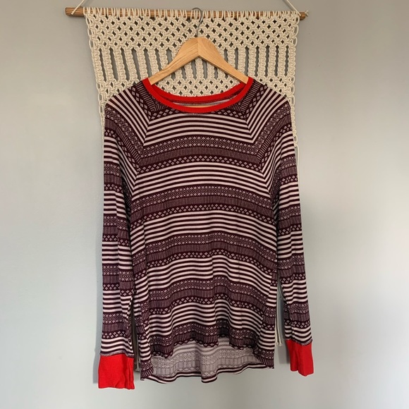 Aerie Striped Fair Isle Thermal with Thumb Holes - Picture 7 of 10